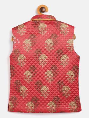  Pink Silk Blend Nehru Jacket 3
