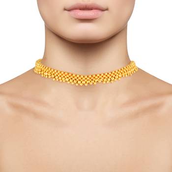Traditional Maharashtrian Thusi (chokar) necklace with Nath combo set for women and girls  2