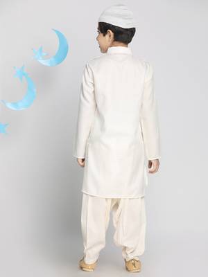  Cream Pathani Kurta Set 4