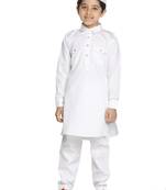  White Pathani Kurta Set