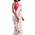 White printed georgette saree with blouse