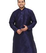Navy Blue Silk Blend Kurta