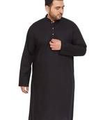 Men'S Black Cotton Blend Kurta