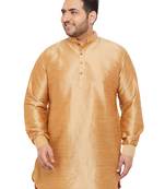 Men'S Rose Gold Silk Blend Kurta