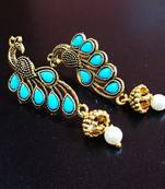 Multicolor stone Platinum Alloy  Pair of Earring