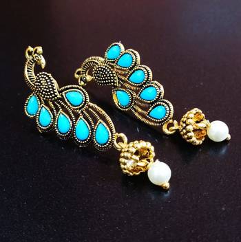 Multicolor stone Platinum Alloy  Pair of Earring 5