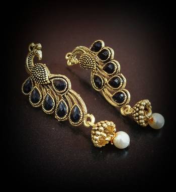 Multicolor stone Platinum Alloy  Pair of Earring 5