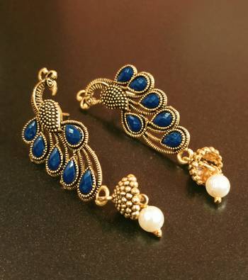 Multicolor stone Platinum Alloy  Pair of Earring 2