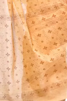 Gold hand woven cotton saree 