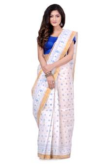 Multicolor hand woven cotton saree 