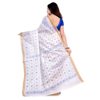 Multicolor hand woven cotton saree  2
