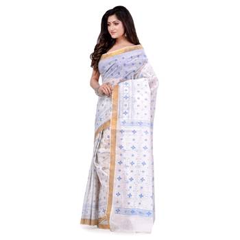 Multicolor hand woven cotton saree  3