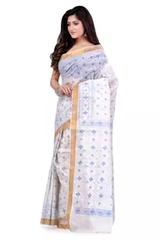 Multicolor hand woven cotton saree 