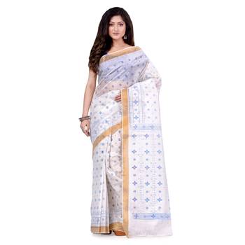 Multicolor hand woven cotton saree  5