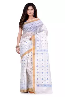 Multicolor hand woven cotton saree 