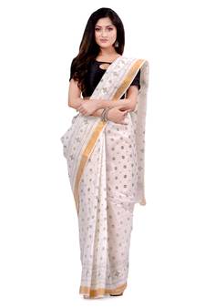 Multicolor hand woven cotton saree 