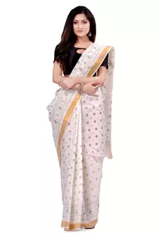Multicolor hand woven cotton saree 