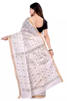 Multicolor hand woven cotton saree 