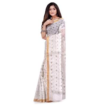 Multicolor hand woven cotton saree  3