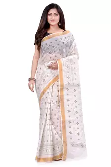 Multicolor hand woven cotton saree 