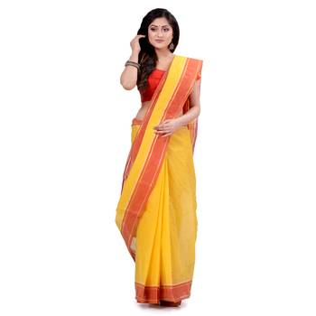 Multicolor hand woven cotton saree  1