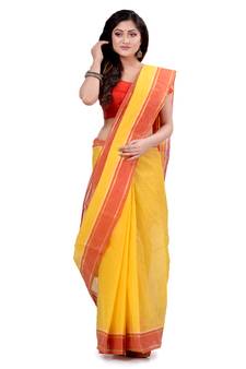 Multicolor hand woven cotton saree 