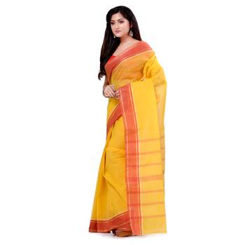 Multicolor hand woven cotton saree  3