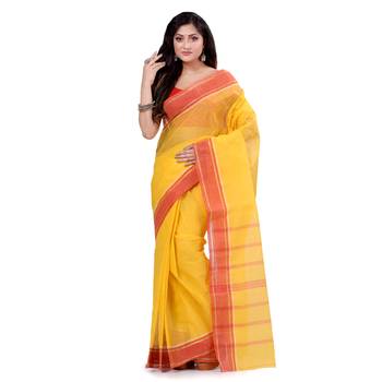 Multicolor hand woven cotton saree  5