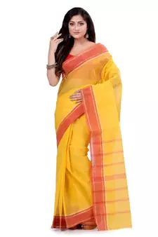 Multicolor hand woven cotton saree 