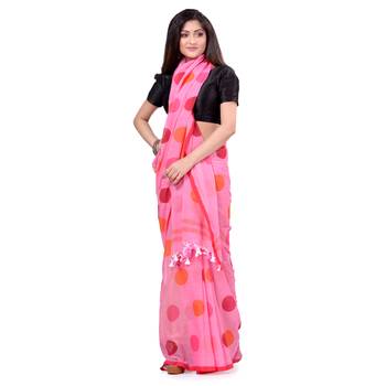 Multicolor Hand Woven Cotton Saree Without Blouse 1