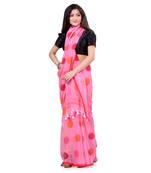 Multicolor Hand Woven Cotton Saree Without Blouse