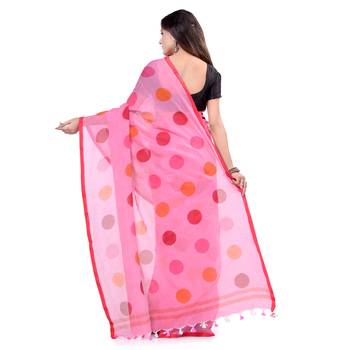 Multicolor Hand Woven Cotton Saree Without Blouse 2