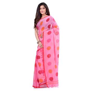 Multicolor Hand Woven Cotton Saree Without Blouse 3