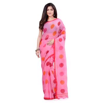 Multicolor Hand Woven Cotton Saree Without Blouse 5
