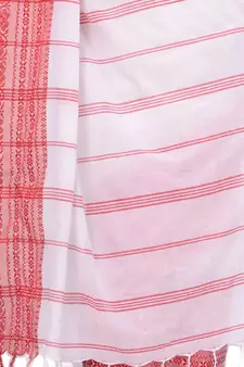 Multicolor hand woven cotton saree with blouse
