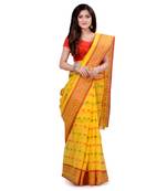 Multicolor Hand Woven Cotton Saree Without Blouse