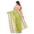 Green hand woven cotton saree 
