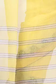 Yellow Hand Woven Cotton Saree Without Blouse