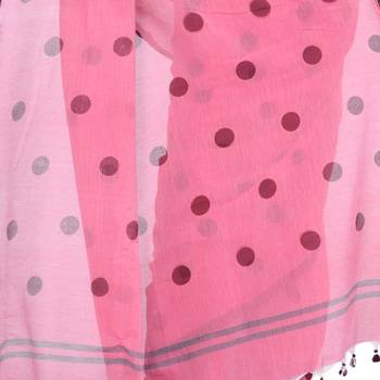Pink Hand Woven Cotton Saree Without Blouse 4