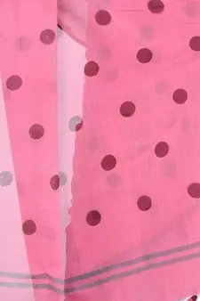 Pink Hand Woven Cotton Saree Without Blouse
