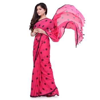 Multicolor Hand Woven Cotton Saree Without Blouse 1