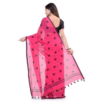 Multicolor Hand Woven Cotton Saree Without Blouse 2