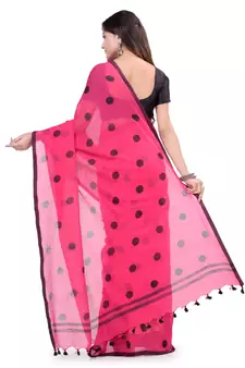 Multicolor Hand Woven Cotton Saree Without Blouse