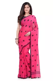Multicolor Hand Woven Cotton Saree Without Blouse
