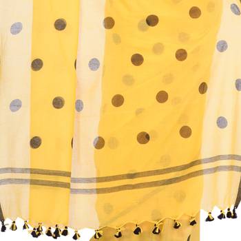 Multicolor Hand Woven Cotton Saree Without Blouse 4