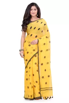 Multicolor Hand Woven Cotton Saree Without Blouse