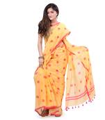 Multicolor Hand Woven Cotton Saree Without Blouse