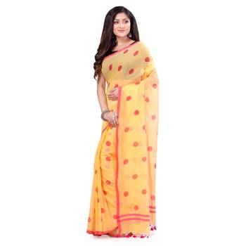 Multicolor Hand Woven Cotton Saree Without Blouse 3