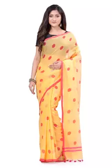Multicolor Hand Woven Cotton Saree Without Blouse