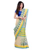 Multicolor Hand Woven Cotton Saree Without Blouse